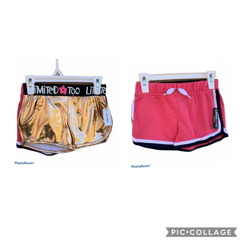 Limited too S 4 set shorts shimmer cotton elastic